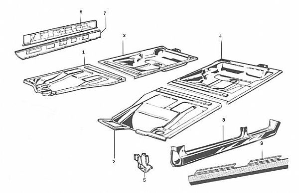 CARROSSERIE -  Plancher er Bas de caisse